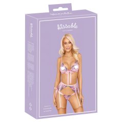 Kissable - ensemble lingerie rose brodé romantique (rose)