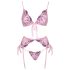 Kissable - ensemble lingerie rose brodé romantique (rose)