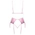 Kissable - ensemble lingerie rose brodé romantique (rose)