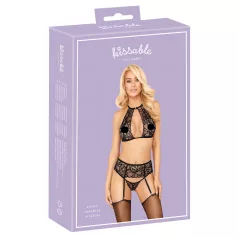   Kissable - Ensemble soutien-gorge dentelle noir dos nu - L/XL