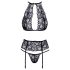 Kissable - Ensemble soutien-gorge dentelle noir dos nu - L/XL