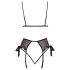 Kissable - soutien-gorge noir brodé rose-lilas