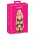 Kissable - soutien-gorge noir brodé rose-lilas - L/XL