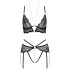 Ensemble Soutien-Gorge Dentelle Ouvert Fina (Noir) - XL