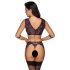 Cottelli Bondage - Ensemble lingerie & menottes (noir-violet) - M
