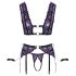 Cottelli Bondage - Ensemble lingerie & menottes (noir-violet) - M