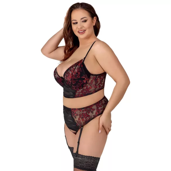 Cottelli - Ensemble lingerie grande taille - soutien-gorge - rouge