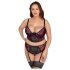 Cottelli Plus Size – Ensemble soutien-gorge (rouge) - 90C/XL
