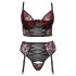 Cottelli Plus Size – Ensemble soutien-gorge (rouge) - 90C/XL