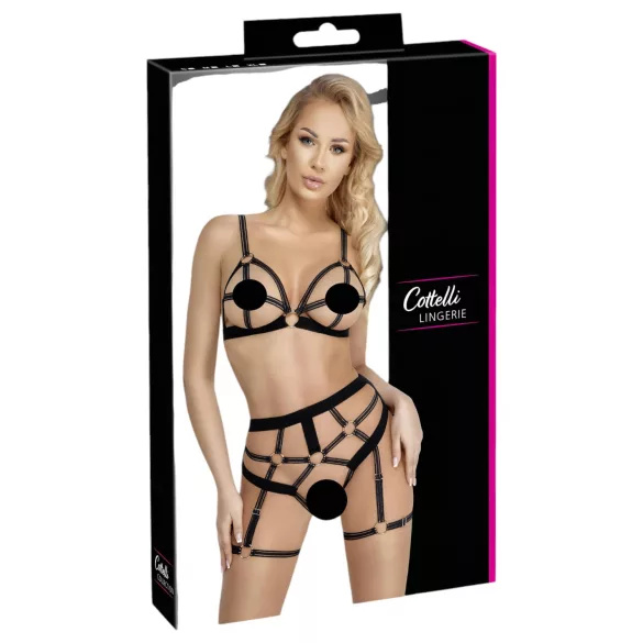 Cottelli - harnais corps 2 pièces - réglable - noir - M