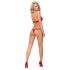 Ensemble soutien-gorge en dentelle à lanières Obsessive 838-SET-3 (rouge)