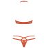 Ensemble soutien-gorge en dentelle à lanières Obsessive 838-SET-3 (rouge)