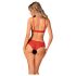 Ensemble lingerie croisé rouge Obsessive Atenica - M/L