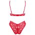 Ensemble lingerie croisé rouge Obsessive Atenica
