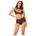 Ensemble Soutien-Gorge Transparent Imprimé Obsessive Elizenes (Noir)