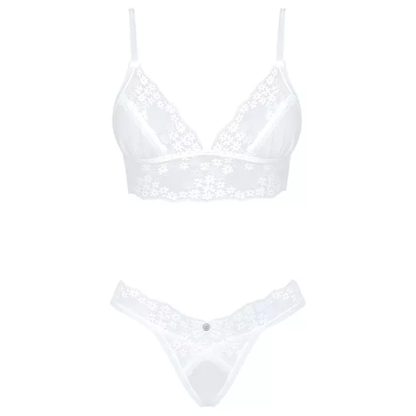 Obsessive - Ensemble soutien-gorge dentelle - blanc
