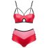 Ensemble Effet Cuir Rouge S/M - Obsessive