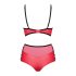 Ensemble Effet Cuir Rouge S/M - Obsessive