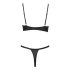 Cottelli Party - ensemble soutien-gorge lacé (noir) - 80C/M