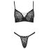 Cottelli Party - ensemble soutien-gorge lacé (noir) - 85C/L