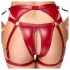 Cottelli Bondage - ensemble soutien-gorge brillant & menottes (rouge) - M