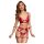 Cottelli Bondage - ensemble soutien-gorge brillant & menottes (rouge) - L