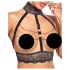 Abierta Fina - ensemble lingerie ouverte avec chaînes - noir