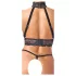 Abierta Fina - ensemble lingerie ouverte avec chaînes - noir