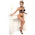 Abierta Fina - ensemble lingerie ouverte avec chaînes - noir - L