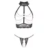Abierta Fina - ensemble lingerie ouverte avec chaînes - noir - L