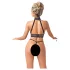Abierta Fina - ensemble lingerie ouverte avec chaînes - noir - L