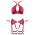 Cottelli Bondage - ensemble soutien-gorge croisé (rouge) - M