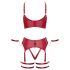 Cottelli Bondage - ensemble soutien-gorge croisé (rouge) - M