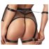 Cottelli Bondage - Ensemble transparent en résille avec chaînes (noir)