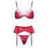 Cottelli - ensemble soutien-gorge de Noël en dentelle (rouge)
