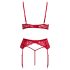 Cottelli - Ensemble de lingerie en dentelle de Noël (rouge) - L/XL