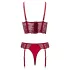 Cottelli - ensemble deux pièces en dentelle avec porte-jarretelles (rouge) - L