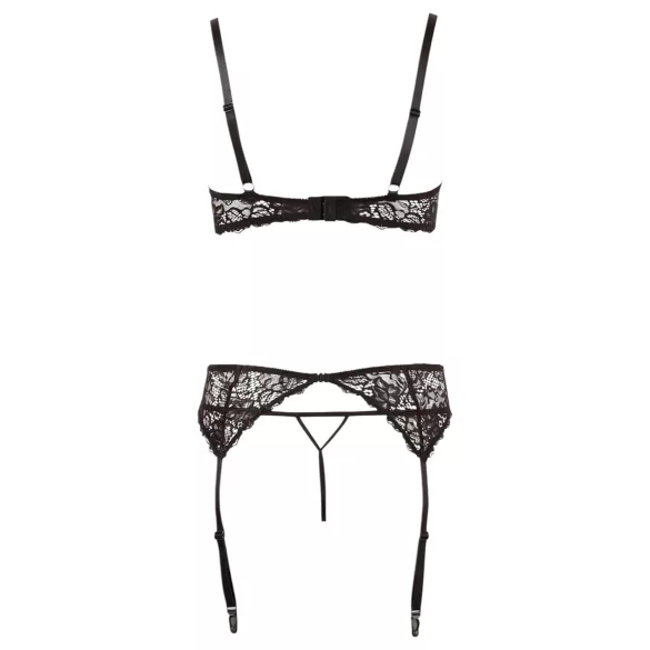 Abierta Fina - Ensemble lingerie sexy dentelle - 3 pièces - 80B/M