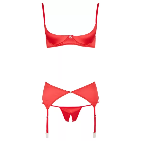 Cottelli - soutien-gorge ouvert cœur - ensemble lingerie rouge