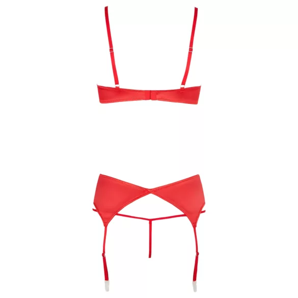 Cottelli - soutien-gorge ouvert cœur - ensemble lingerie rouge