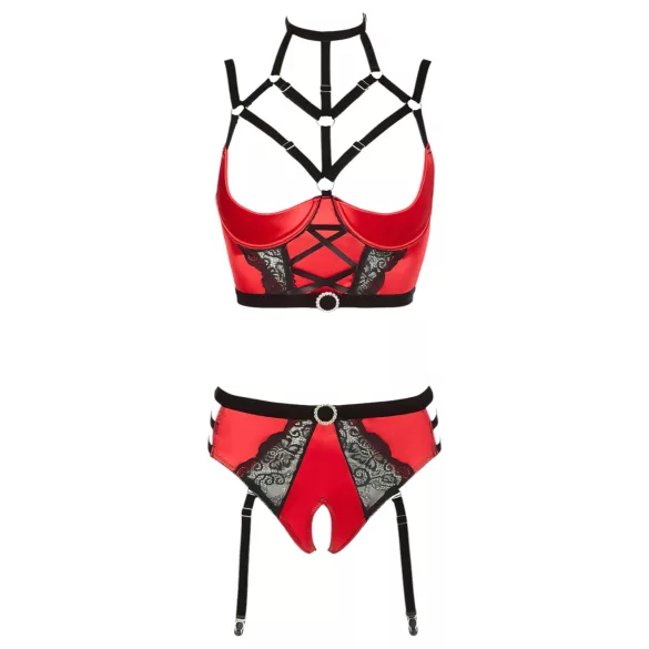 Ensemble Rehausseur de Poitrine avec Anneaux Abierta Fina (Rouge) - 80B/M