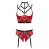 Ensemble Rehausseur de Poitrine avec Anneaux Abierta Fina (Rouge) - 80B/M