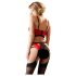 Abierta Fina - Ensemble soutien-gorge ouvert avec anneaux (rouge) - 80C/M