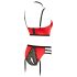 Abierta Fina - Ensemble soutien-gorge ouvert avec anneaux (rouge) - 85C/L