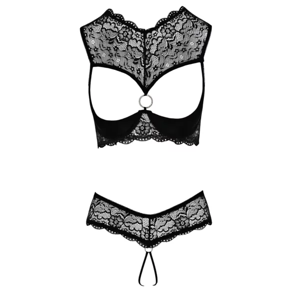 Cottelli - ensemble soutien-gorge ouvert - noir - 80B/M