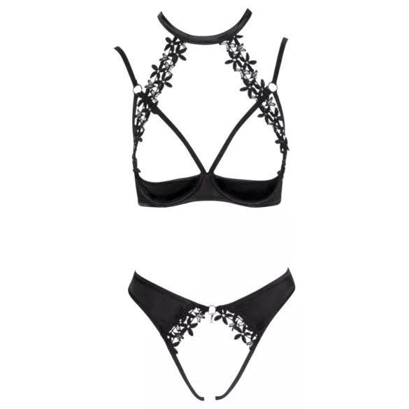 Cottelli - soutien-gorge balconnet en dentelle avec tour de cou - noir