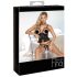 Abierta Fina - string ouvert et corset (noir) - M