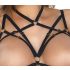 / Abierta Fina - soutien-gorge ouvert et string (noir-doré) - M