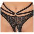 / Abierta Fina - soutien-gorge ouvert et string (noir-doré) - M