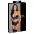 Cottelli Bondage - ensemble soutien-gorge et menottes de bras (noir-violet) - M
